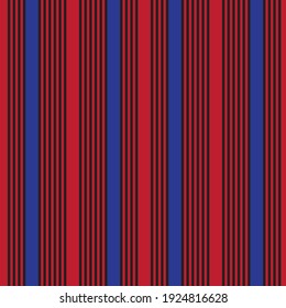 Red and Blue vertical striped seamless pattern background suitable for fashion textiles, graphics