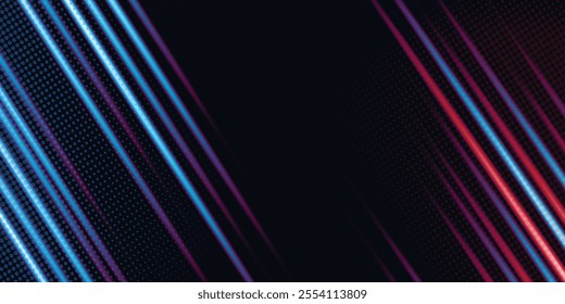 Red And Blue VS Speedline Background. Versus Concept.