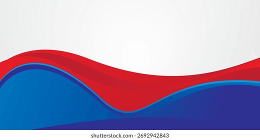 Red and blue wave abstract background