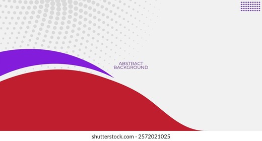 Red Blue Wave on White Background Simple curve background for business with space