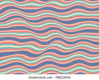 Red and blue wavy lines vector, curves ripple pattern, colorful background. Minimalist design. Banner, billboard, poster or presentation cover. Abstract striped wavy lines vector illustration.