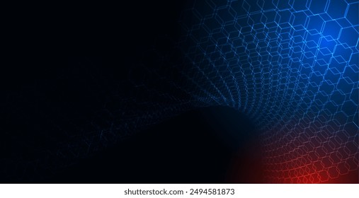 red and blue web futuristic technology backdrop for data research vector