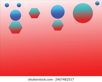 Red, blue and white  color combination gradient background design.