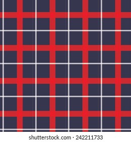 red and blue  white plaid scottish pattern vector
