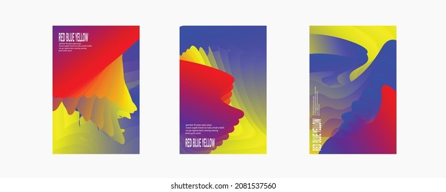 fondo amarillo azul rojo. ilustración de fondo del líquido azul amarillo rojo. fondo azul amarillo rojo moderno. perfecto para materiales impresos, banners, medios promocionales, folletos, portadas de libros y más