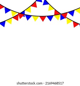 Red Blue Yellow Flag Circus Banner Stock Vector (royalty Free 