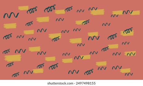 Red blue and yellow vector background vector illustration with organic confetti