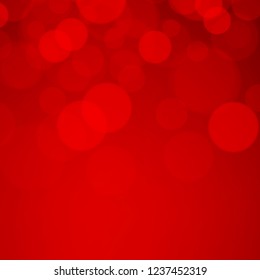 Red blur bokeh light background. Vector illustration eps10.