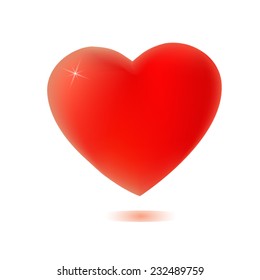Red blur vector heart