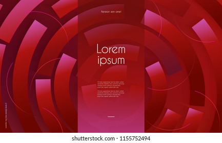 Red blurred wallpaper with abstract geometric shapes 3D Trendy abstract background. Creative design for posters banners flyers presentation covers web etc Vector EPS10