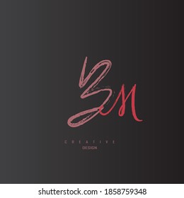 el logotipo de la letra roja bm es sencillo y elegante