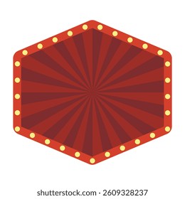 Red Board Banner Circus With Light Vector Design