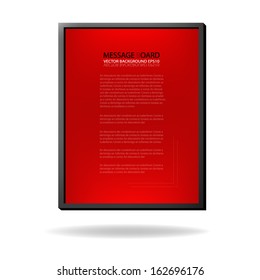 red board on billboard background for text and message design for sample text and modern web design artwork