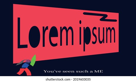 Red board perspective for Social media display, promotion, advertisement.