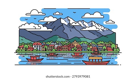 red boats floating on water surface