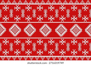 Red Boho decoração padrão étnico vintage