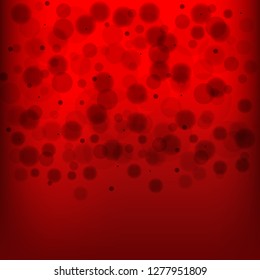 Red bokeh abstract light background. Vector illustration.