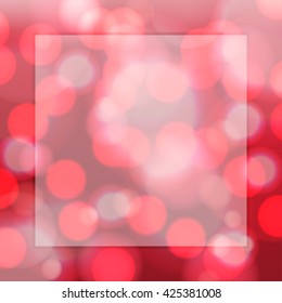 Red bokeh background, Card template