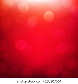 Red Bokeh Background, With Gradient Mesh, Vector Illustration