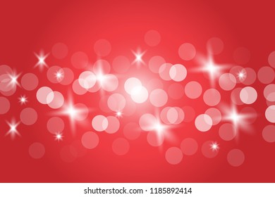 Red Bokeh Background with shiny star