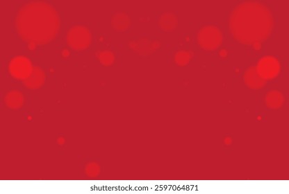 Red Bokeh Background Vector: Blurred Circles, Festive Texture, Warm Effect, Scattered Bokeh, Luminous Texture, Red Gradient, Vibrant Backdrop, Random Distribution, Soft Bokeh.