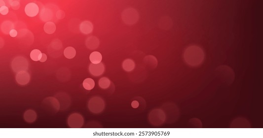 Red bokeh, blurred background with sparkling lights, blurry glitter effect.