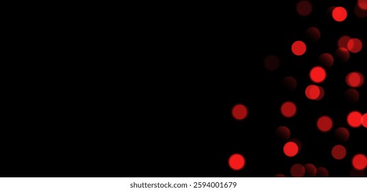 Red bokeh, blurred background with sparkling lights, blurry glitter effect.