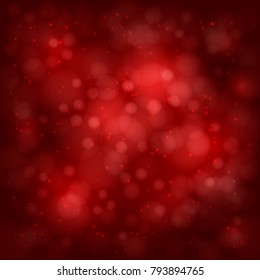 Red bokeh effect abstract background. Blurred backdrop. Festive defocused lights. Easy to edit design template for your projects. - Shutterstock ID 793894765