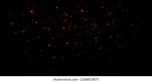 Red bokeh light background. Glitter effect with particles. Magic dust. Glitter blur texture.