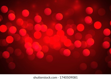 red bokeh lights background with small circles effect