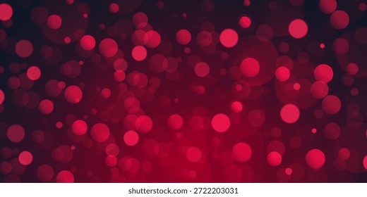 Red Bokeh Lights Background With Soft Glows And Circular Orbs For Creative Projects
