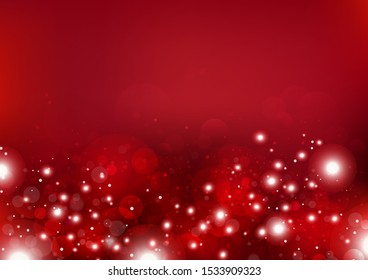 Red Bokeh, Merry Christmas, seasonal holiday abstract background illustration