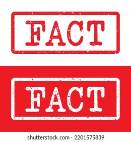 Red Bold Fact Fake Truth Tag Label Stamp Effect Font Type Logo Vector PNG EPS