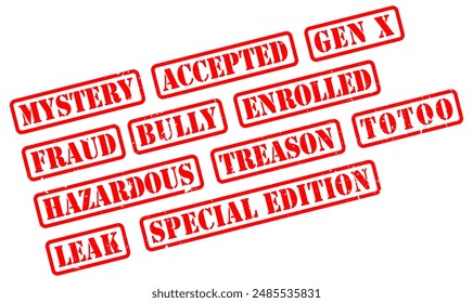 Red Bold Totoo Misleading Fraud Fact Fake News Info Information Truth Tag Label Stamp Effect Font Type Logo Vector PNG EPS