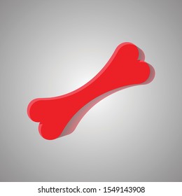Red Bone - Shape Design Vector Illustration