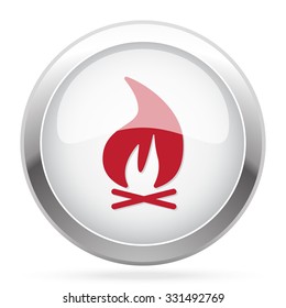 Red Bonfire icon on chrome web button