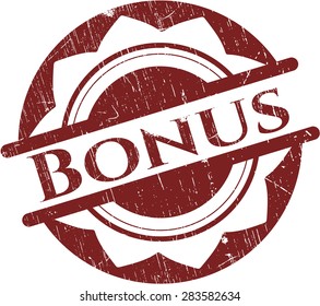 Red Bonus rubber stamp