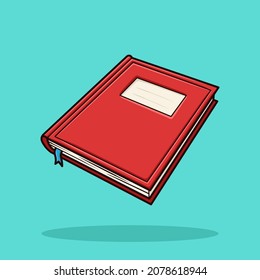 Red Book Cartoon Vector Illustration