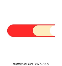 Red Book. Color vector flat illustration.