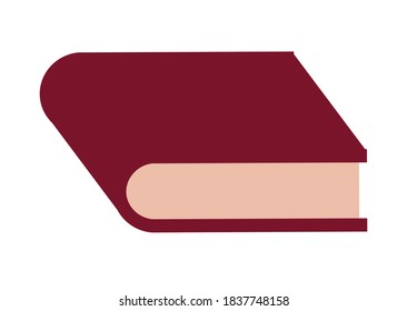 red book in a flat style in isometric view.