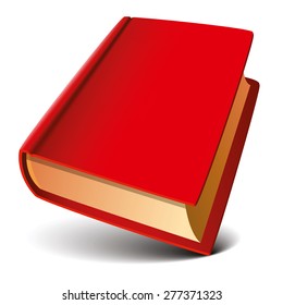 Red book icon 3d isolated on white background