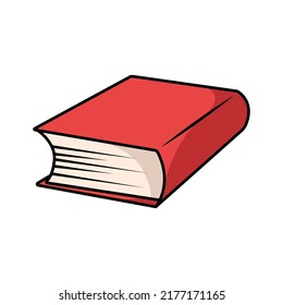 red book illustration, flat book design