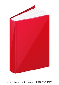 Red book isolated on white