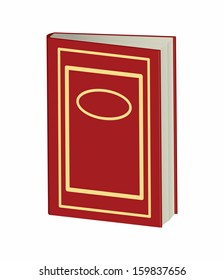 Red book isolated on white