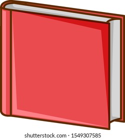 Red book on white background illustration