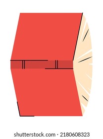 red book on white background
