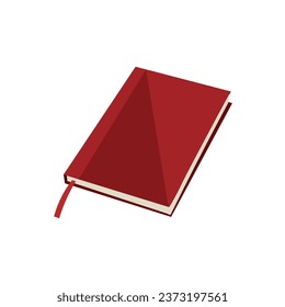 Red book on white background