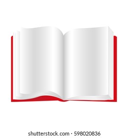 red book open icon, vector illustraction design image