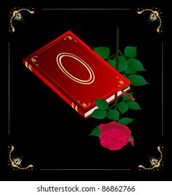 red book and rose