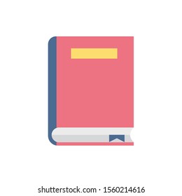 red book school education learning flat style vector illustration